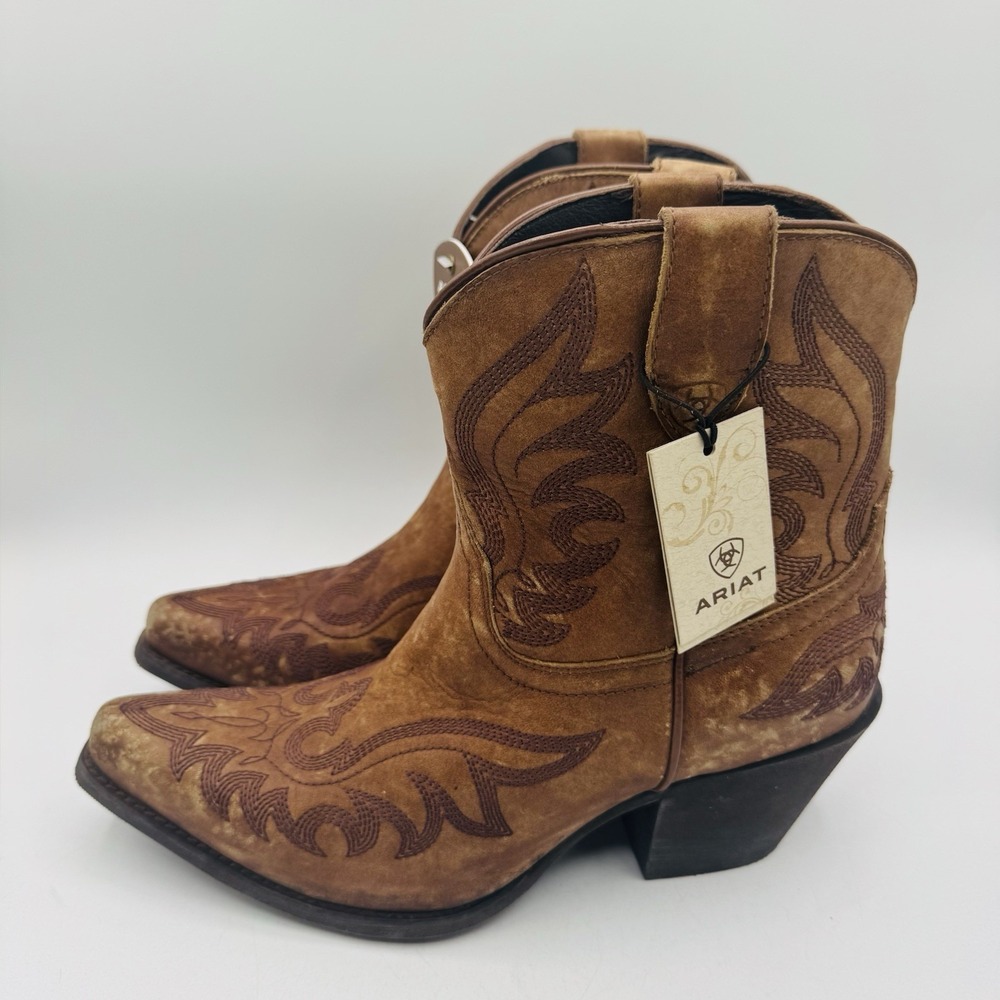 Ariat Chandler Boots Women's Size 10 Naturally Distressed Brown Leather - Picture 10 of 16